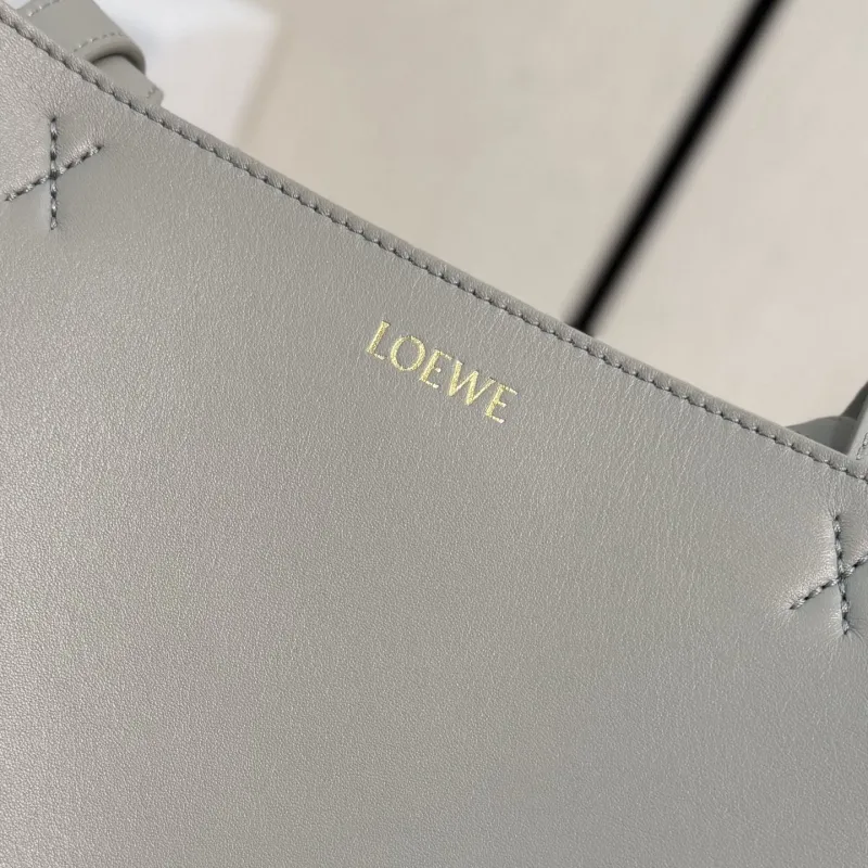 LOEWE Pale Gray Leather Shopping Bag - Image 6