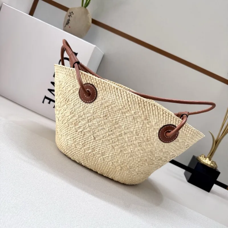Loewe Natural Woven Straw Tote Bag - Image 3