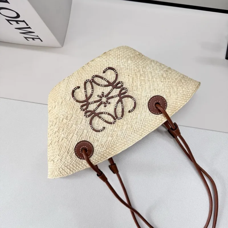 Loewe Natural Woven Straw Tote Bag - Image 5