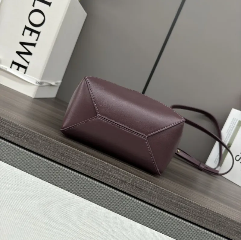 LOEWE Dark Purple Small Crossbody Tote Bag - Image 4