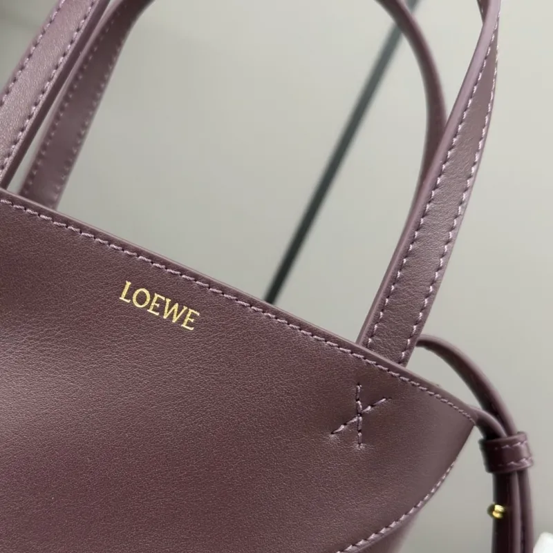 LOEWE Dark Purple Small Crossbody Tote Bag - Image 5