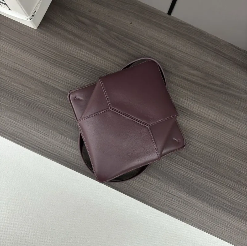 LOEWE Dark Purple Small Crossbody Tote Bag - Image 7