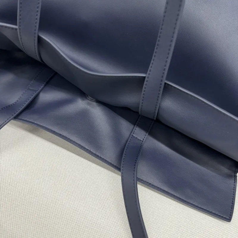 LOEWE Navy Blue Leather Tote Bag - Image 7