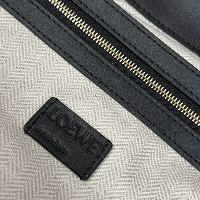 Loewe Black Leather Shopping Tote Bag - Image 9