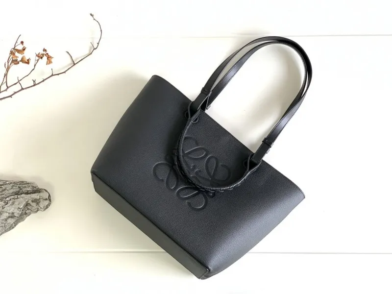 Loewe Black Leather Tote Bag 79 - Image 9