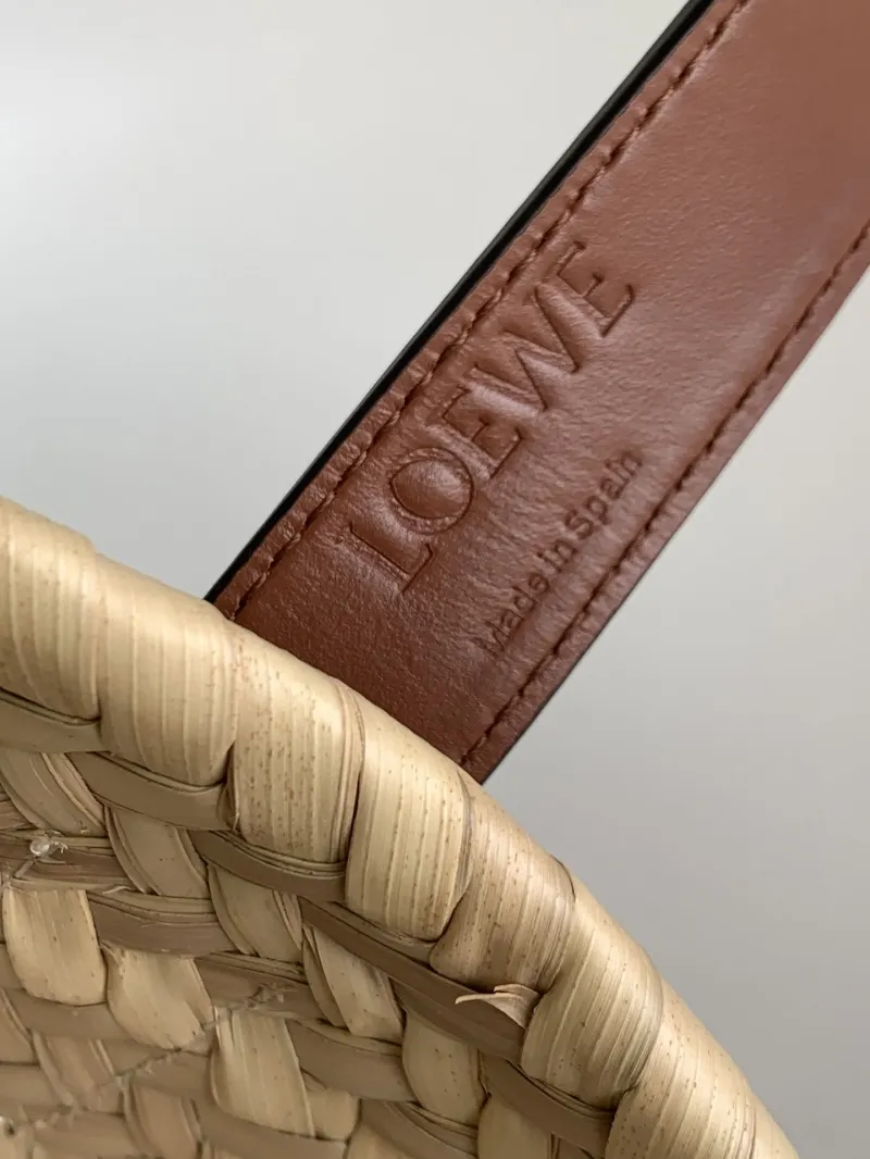 Loewe Natural Woven Straw Basket Tote Bag - Image 8