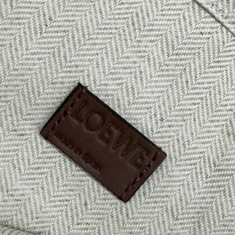 LOEWE Cream Black Bucket Tote Bag - Image 9