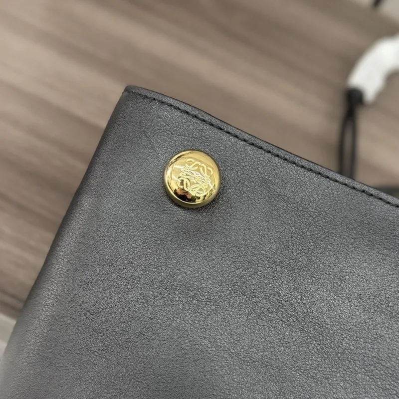 LOEWE Black Leather Bucket Bag - Image 6