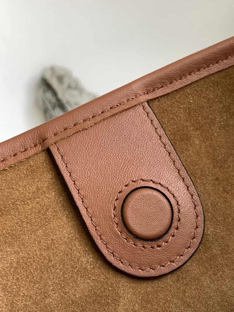 Loewe Beige Brown Canvas Leather Bucket Bag - Image 8