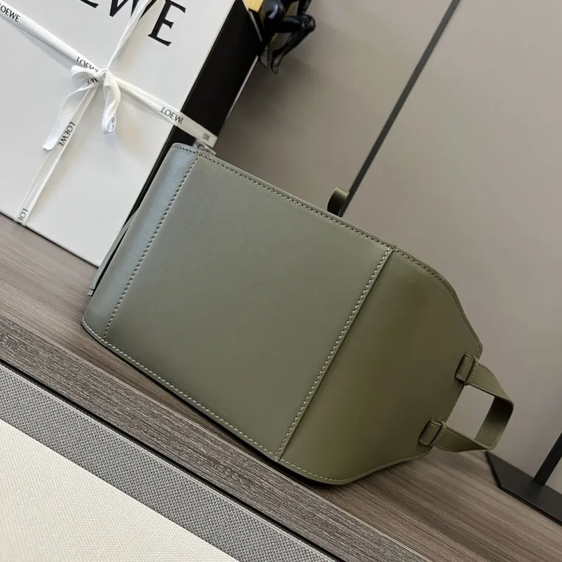 Loewe Olive Green Mini Leather Crossbody Handbag - Image 7