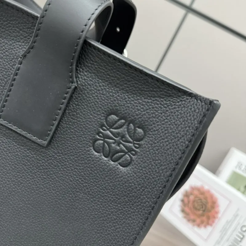 Loewe Black Leather Tote Bag 122 - Image 6