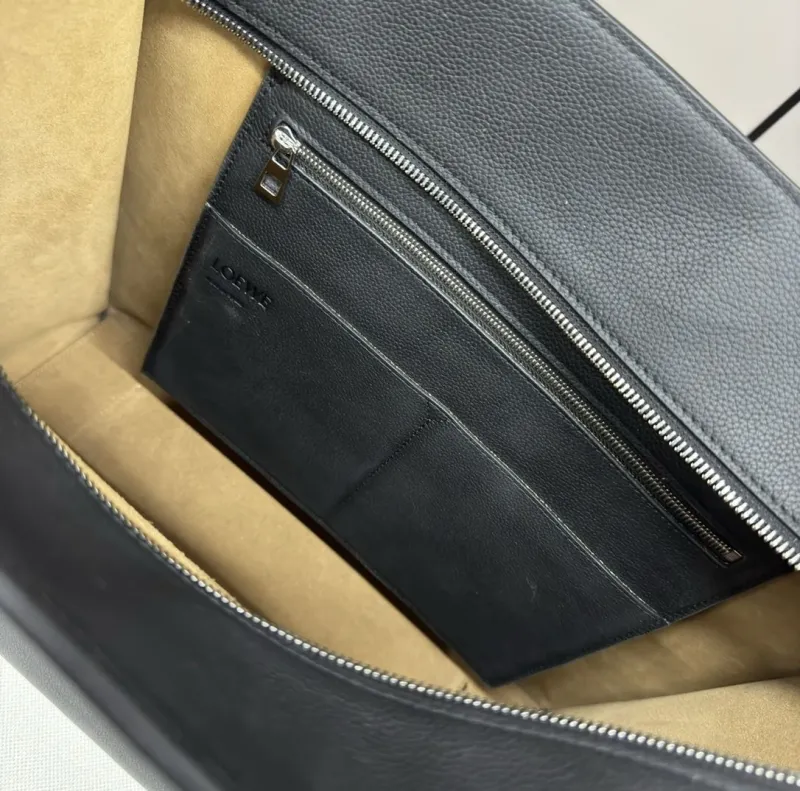 Loewe Black Leather Tote Bag 122 - Image 8