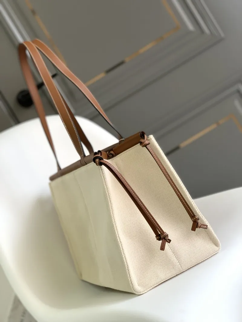 Alternative view of Loewe Beige and Brown Canvas Shopping Tote Bag
