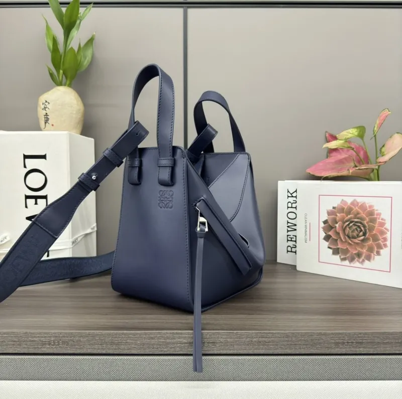 Loewe Navy Leather Crossbody Handbag