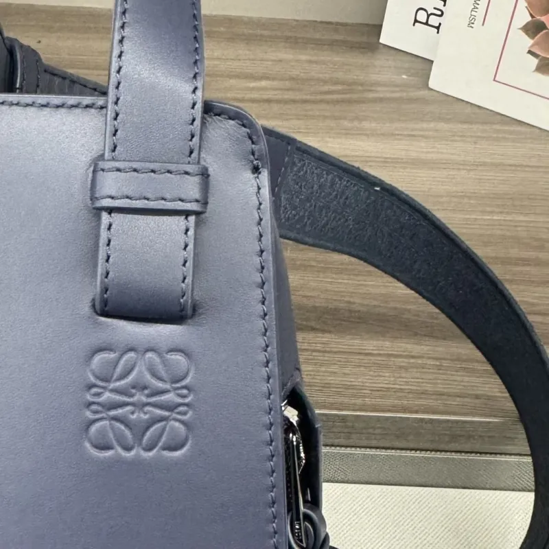 Loewe Navy Leather Crossbody Handbag - Image 6