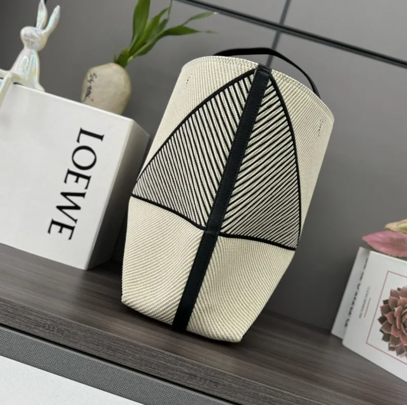Alternative view of LOEWE Beige Black Canvas Tote Bag
