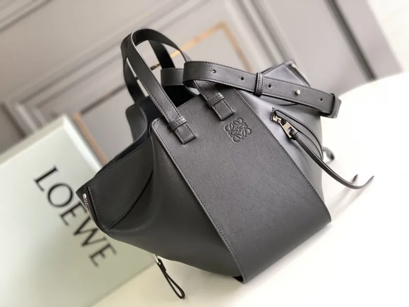 Loewe Dark Gray Leather Tote Bag SKU 131