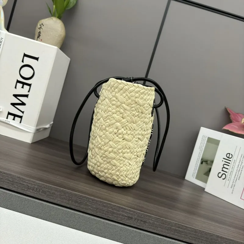 Alternative view of LOEWE Beige Woven Straw Tote Bag