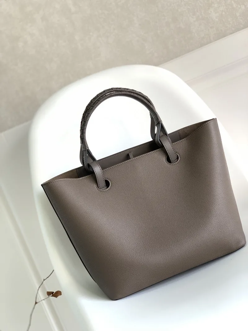 Loewe Taupe Leather Tote Bag 133 - Image 3