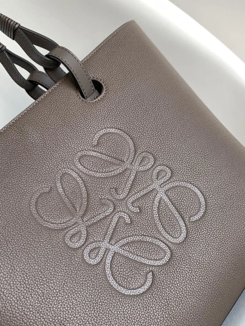 Loewe Taupe Leather Tote Bag 133 - Image 4