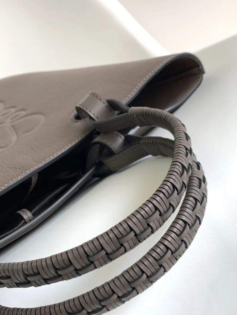 Loewe Taupe Leather Tote Bag 133 - Image 6