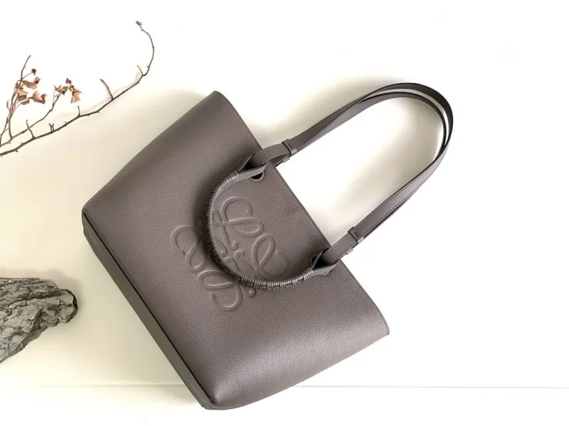 Loewe Taupe Leather Tote Bag 133 - Image 9