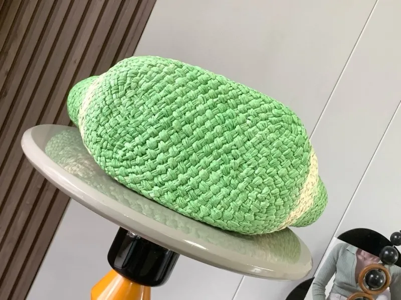Loewe Light Green Raffia Tote Bag - Image 4
