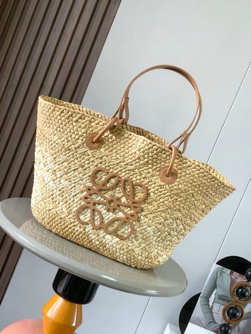 Loewe Natural Woven Straw Tote Bag