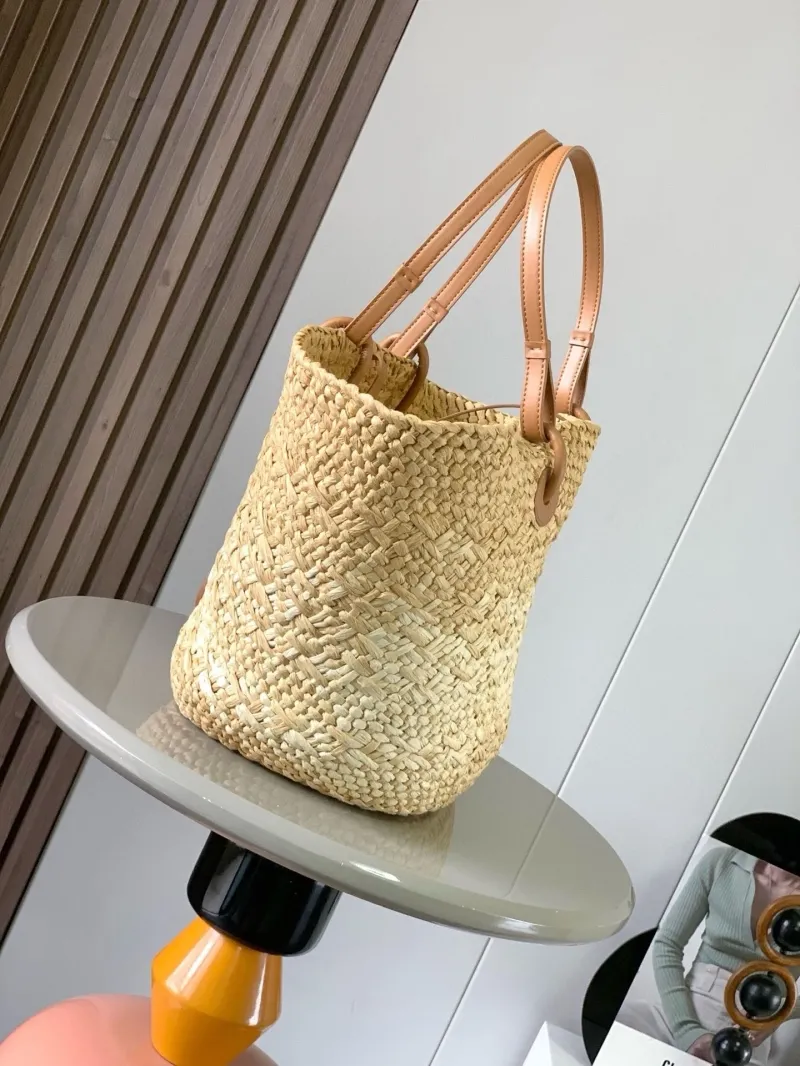 Alternative view of Loewe Natural Woven Straw Tote Bag