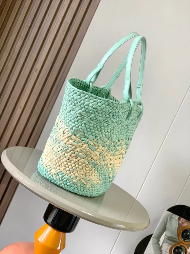 Alternative view of Loewe Mint Beige Straw Tote Bag