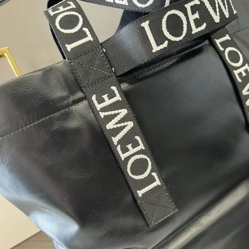 LOEWE Black Leather Tote Bag 145 - Image 5