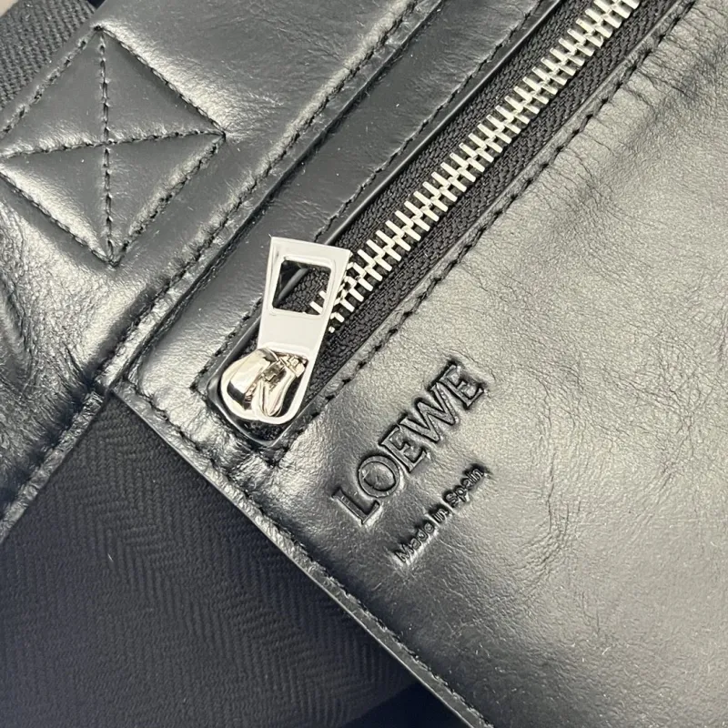 LOEWE Black Leather Tote Bag 145 - Image 6