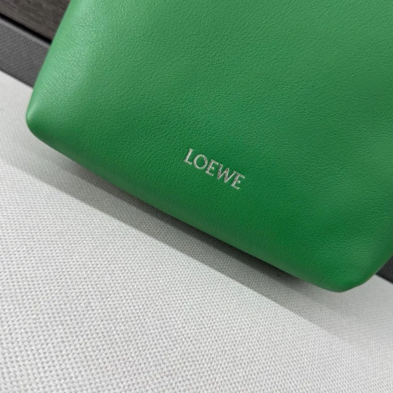 LOEWE Green Leather Bucket Bag - Image 6