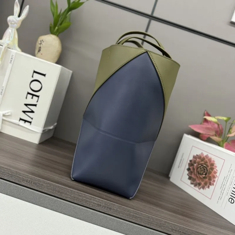 Alternative view of LOEWE Olive Navy Tote Bag 148