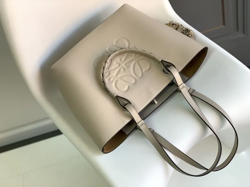 Loewe Light Beige Leather Tote Bag 150 - Image 5