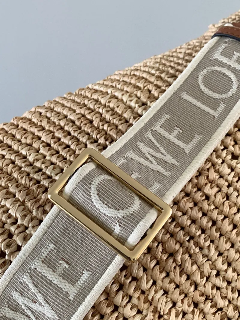 Loewe Natural Woven Straw Shoulder Tote Bag - Image 8
