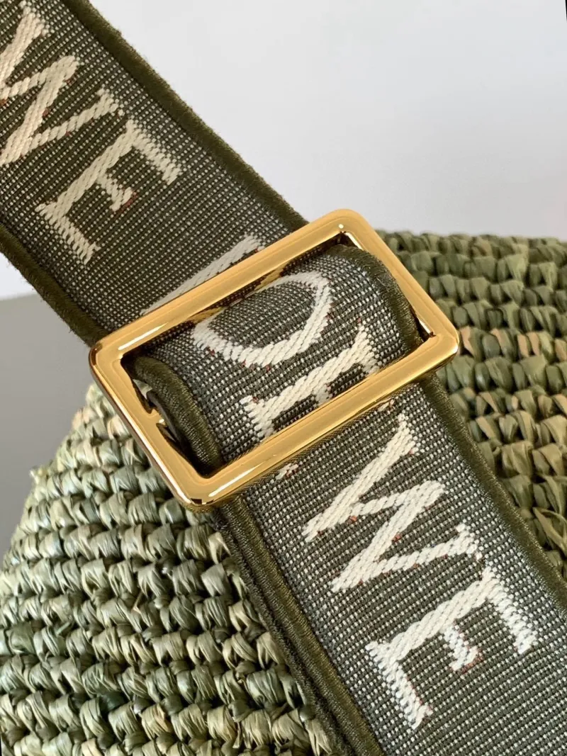 LOEWE Green Raffia Tote Bag - Image 6