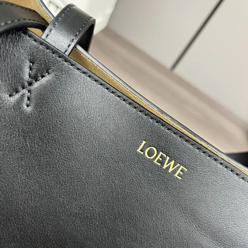 LOEWE Black Leather Tote Bag - Image 6