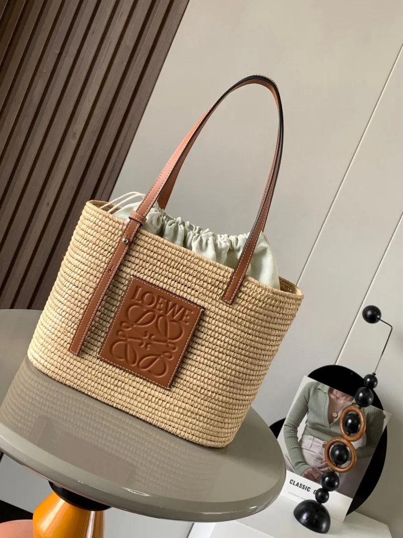 Loewe Straw Basket Tote Bag