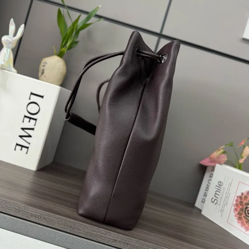Alternative view of LOEWE Dark Brown Leather Bucket Bag