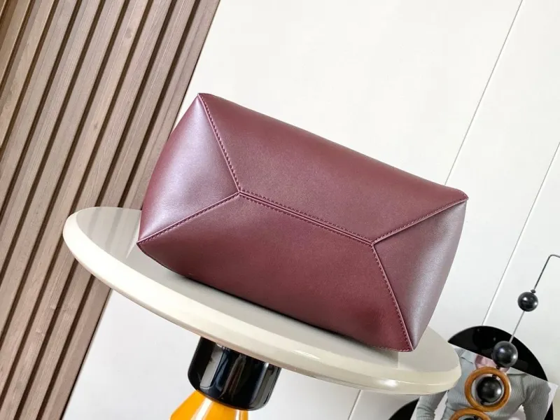 Alternative view of LOEWE Pink and Burgundy Leather Tote Bag
