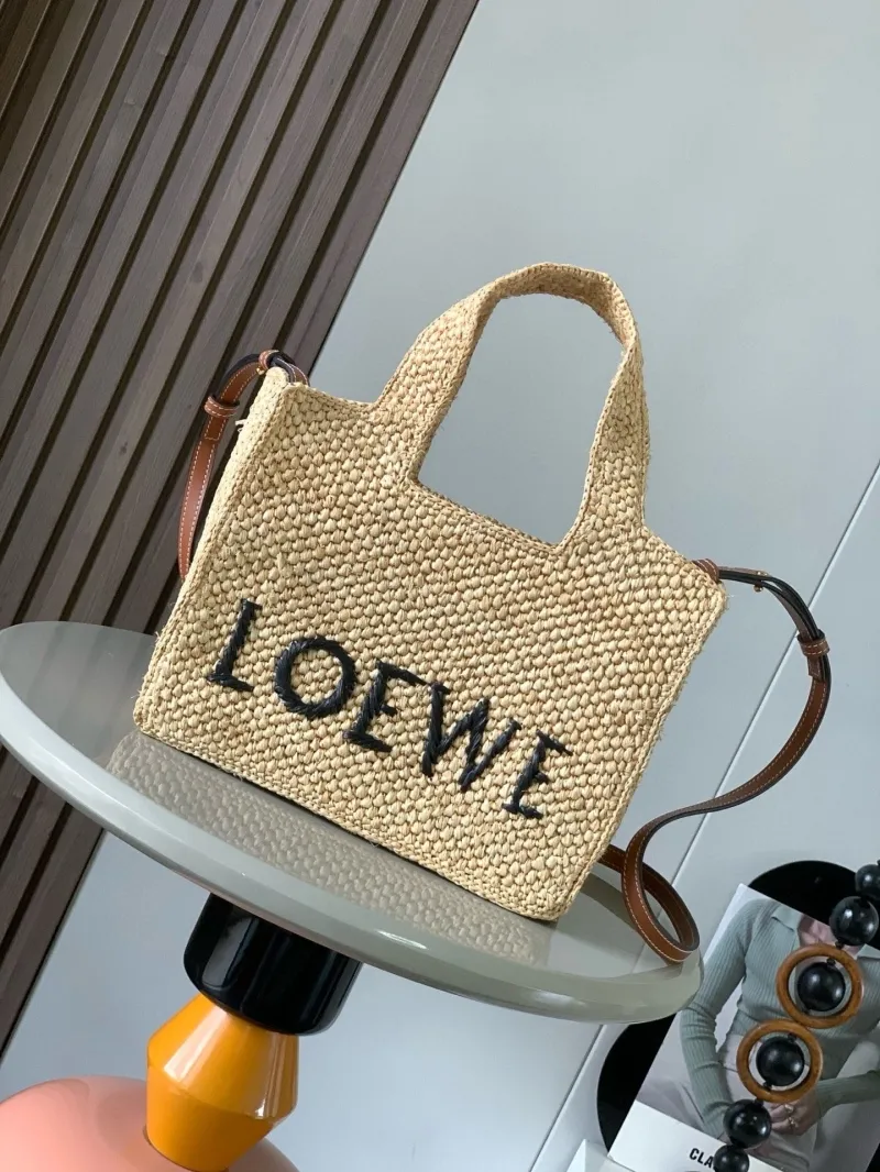 Loewe Natural Straw Woven Tote Bag