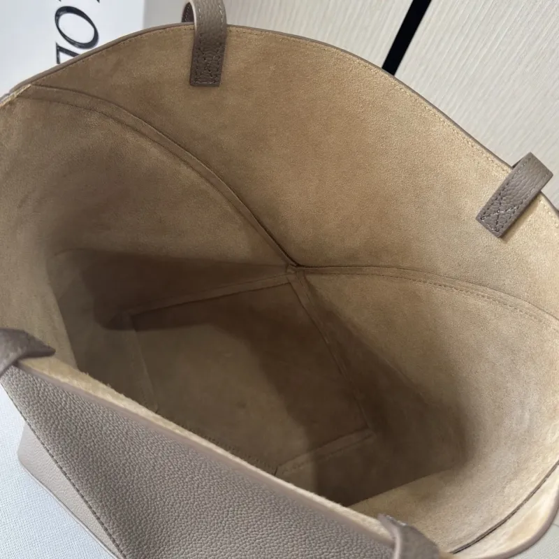 LOEWE Taupe Leather Shopping Bag 204 - Image 9