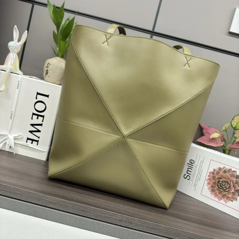 LOEWE Olive Green Tote Bag 205 - Image 3