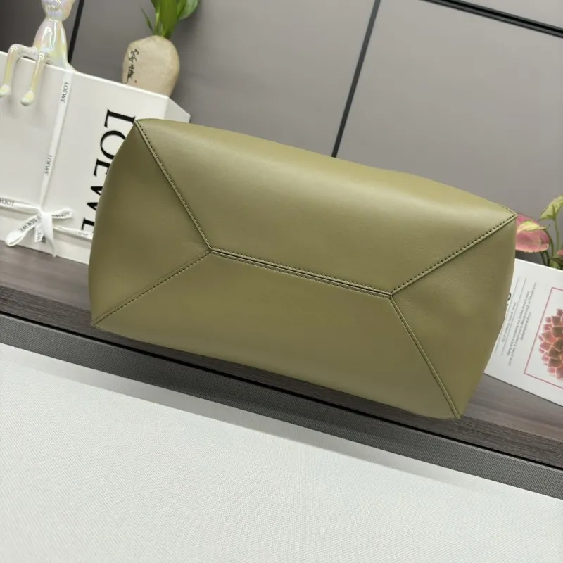 LOEWE Olive Green Tote Bag 205 - Image 4