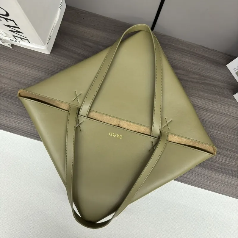 LOEWE Olive Green Tote Bag 205 - Image 6