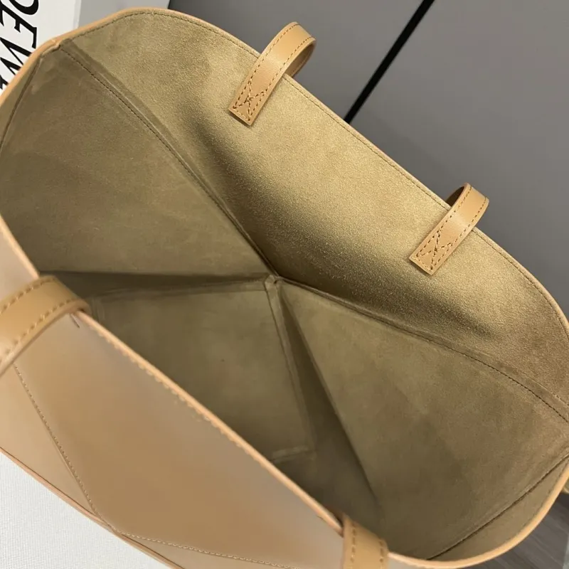 LOEWE Tan Leather Shopping Tote Bag 206 - Image 9