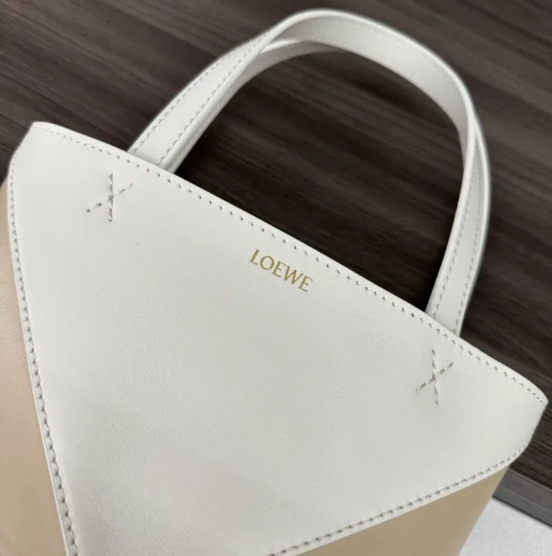 LOEWE White Beige Mini Crossbody Tote Bag - Image 5