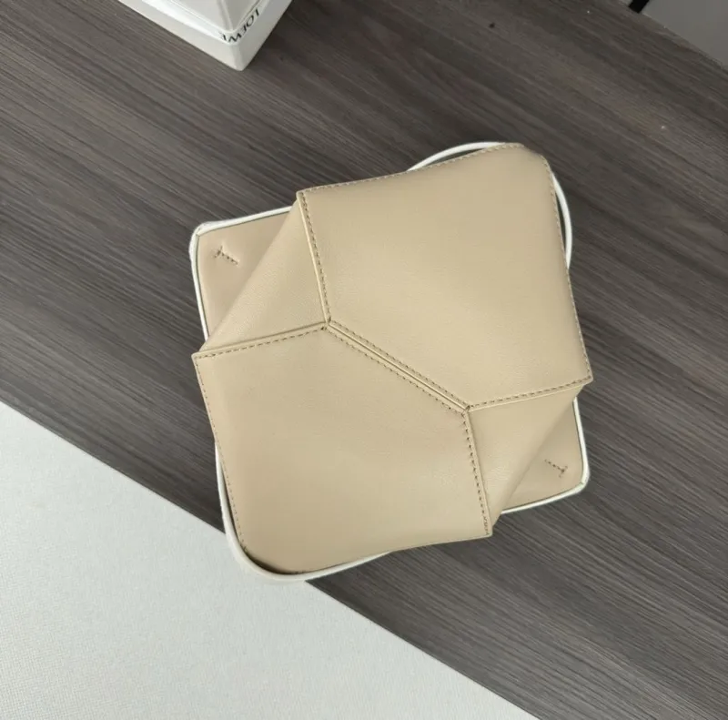 LOEWE White Beige Mini Crossbody Tote Bag - Image 8