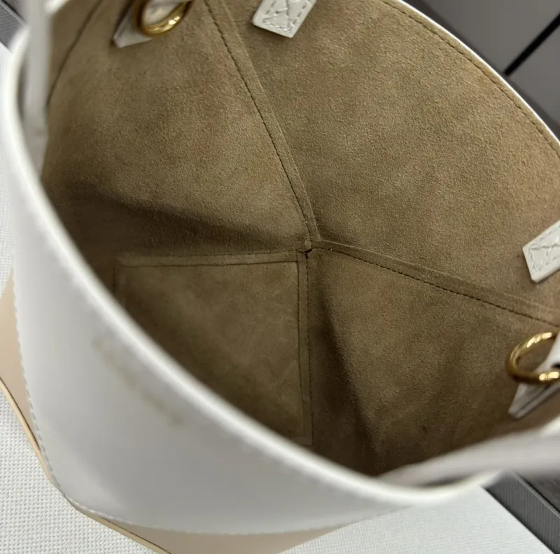 LOEWE White Beige Mini Crossbody Tote Bag - Image 9